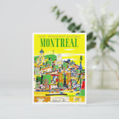 Briefkaart van het vintage-reisbezoek van Montreal (Staand voorkant)