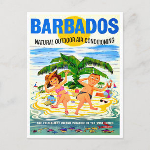 Briefkaart van het vintage-reisje Barbados