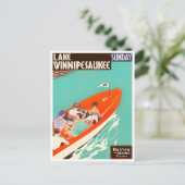 Briefkaart van het wijnjaar bij het meer Winnipesa (Staand voorkant)