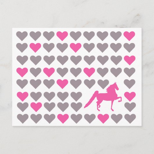 Briefkaart van het zadelrob - American Saddlebred (Voorkant)