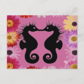 Briefkaart van het zoenen van zeepaardje (Voorkant)