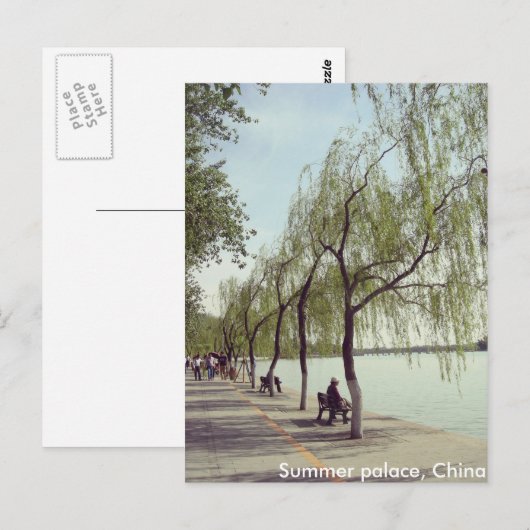 Briefkaart van het zomerkaleis in Beijing (Voorkant / Achterkant)