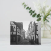 Briefkaart van het zwarte en witte Duitse dorp (Staand voorkant)