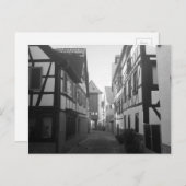 Briefkaart van het zwarte en witte Duitse dorp (Voorkant / Achterkant)