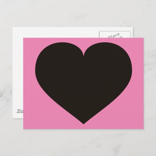 Briefkaart van het zwarte hart (Voorkant / Achterkant)