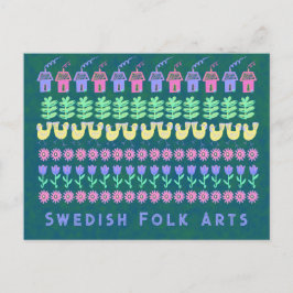 Briefkaart van het Zweedse Folk Arts