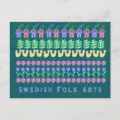 Briefkaart van het Zweedse Folk Arts (Voorkant)