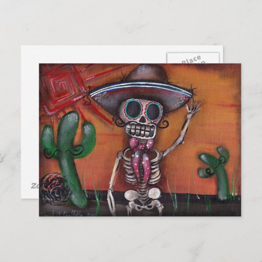 Briefkaart van hittegolven (Voorkant / Achterkant)