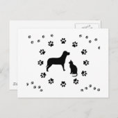 Briefkaart van honden en katten (Voorkant / Achterkant)