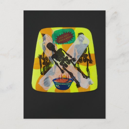 briefkaart van hongersskelet (Voorkant)