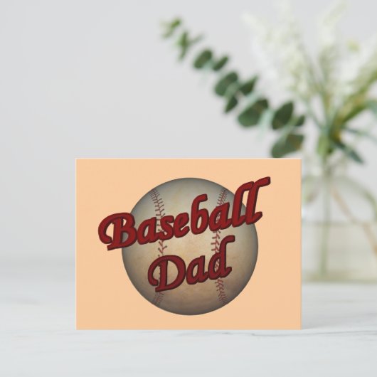 Briefkaart van honkbalpa (Staand voorkant)