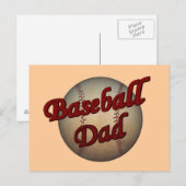 Briefkaart van honkbalpa (Voorkant / Achterkant)