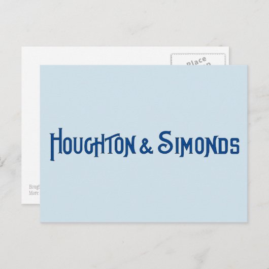 Briefkaart van Houghton & Simonds (Voorkant / Achterkant)