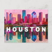 Briefkaart van Houston - iconische skyline (Voorkant)