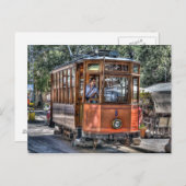 Briefkaart van houten treinen (Voorkant / Achterkant)