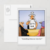 Briefkaart van Humor van wijn "spectickles" (Voorkant / Achterkant)
