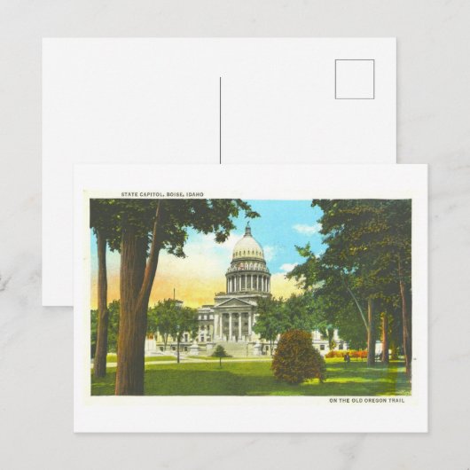  Briefkaart van Idaho State Capitol in Boise (Voorkant / Achterkant)