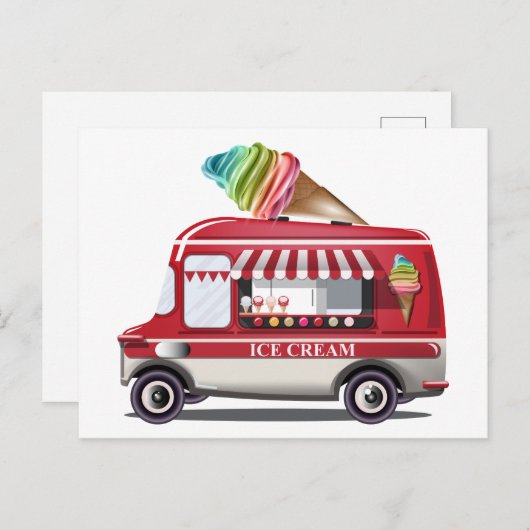 briefkaart van ijsscheurwagen (Voorkant / Achterkant)