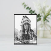 Briefkaart van Indiaas opperhoofd (Staand voorkant)