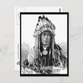 Briefkaart van Indiaas opperhoofd (Voorkant / Achterkant)