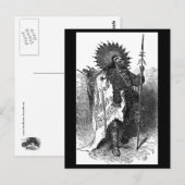 Briefkaart van Indiaas opperhoofd (Voorkant / Achterkant)