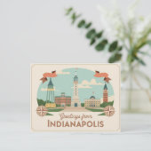 Briefkaart van Indianapolis | Groeten van (Staand voorkant)
