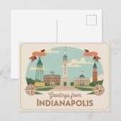 Briefkaart van Indianapolis | Groeten van (Voorkant / Achterkant)