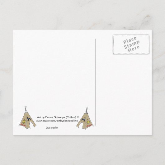 Briefkaart van Indiase vrouwen (Achterkant)