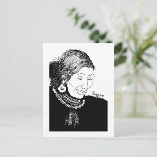 Briefkaart van Indiase vrouwen (Staand voorkant)