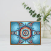 Briefkaart van Indische koper en Turquoise (Staand voorkant)