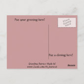 Briefkaart van Indische koper en Turquoise (Achterkant)