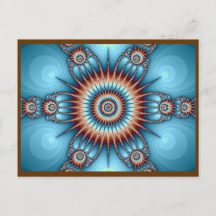 Briefkaart van Indische koper en Turquoise