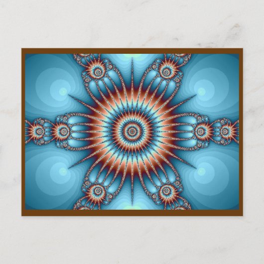 Briefkaart van Indische koper en Turquoise (Voorkant)