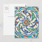 briefkaart van iznik keramiek (Voorkant / Achterkant)