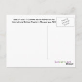 Briefkaart van Jack-O-Lantern Hot Air-ballon (Achterkant)