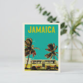 Briefkaart van Jamaica-, bus- en palmbomen (Staand voorkant)
