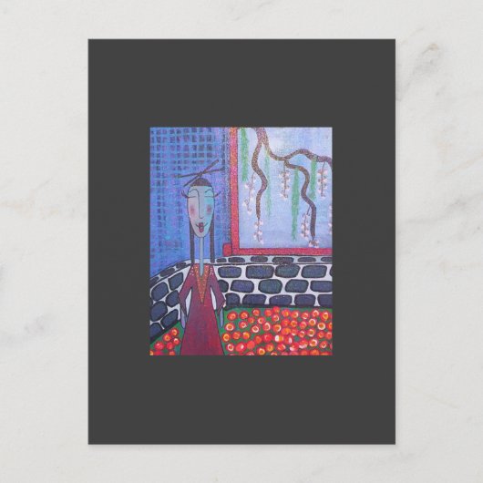 briefkaart van japanse theedame (Voorkant)