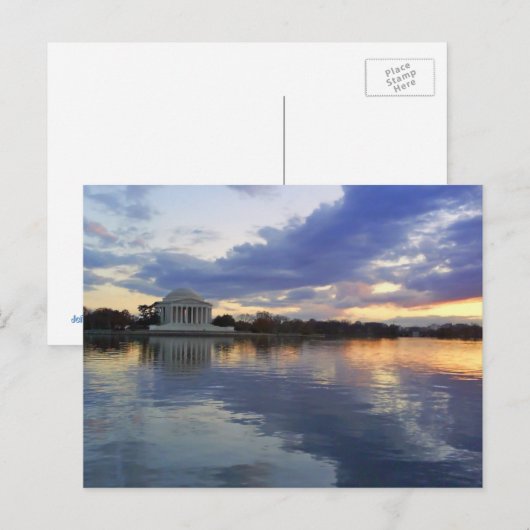 Briefkaart van Jefferson Memorial Sunset (Voorkant / Achterkant)