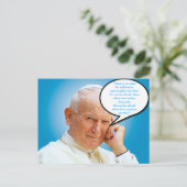 Briefkaart van Johannes Paulus II Karol Wojtyla (Staand voorkant)