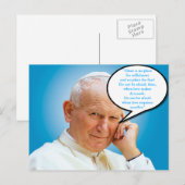 Briefkaart van Johannes Paulus II Karol Wojtyla (Voorkant / Achterkant)