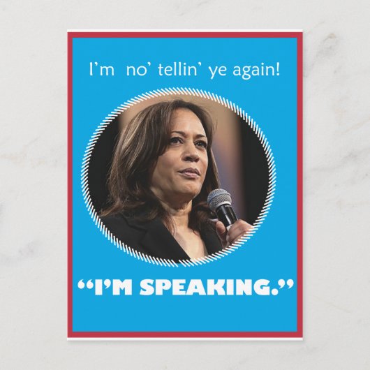 Briefkaart van Kamala Harris (Voorkant)