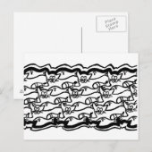 Briefkaart van kat- en viskleurstoffen (Voorkant / Achterkant)