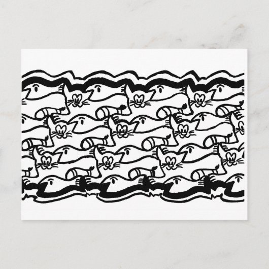 Briefkaart van kat- en viskleurstoffen (Voorkant)
