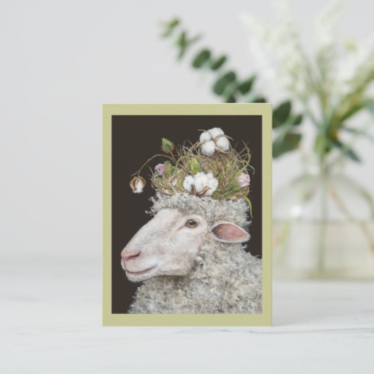 briefkaart van katoenwol (Staand voorkant)