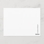 briefkaart van katoenwol (Achterkant)