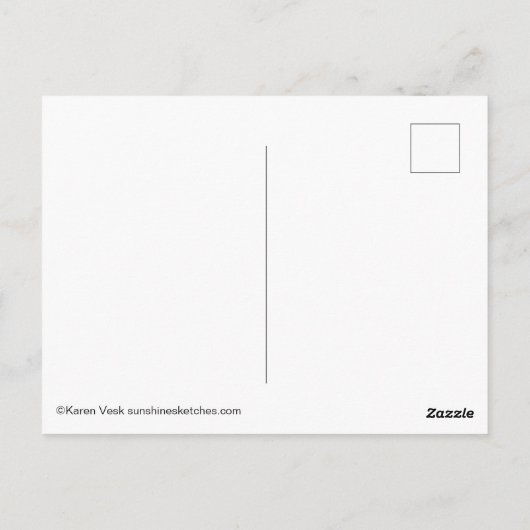 briefkaart van katten, zwart, witte gargoyle Hallo (Achterkant)