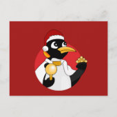 Briefkaart van keizerpinguïn cartoon (Voorkant)