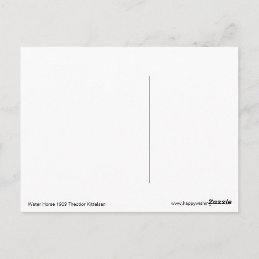 Briefkaart van Kelpie-pantserwerk voor waterpaarde (Achterkant)