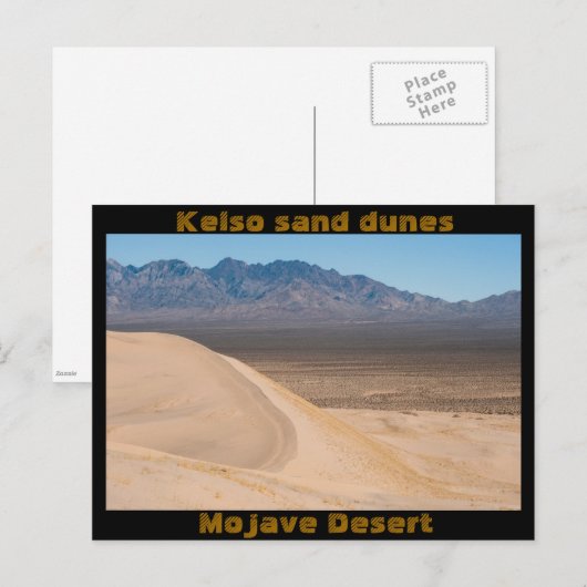 Briefkaart van Kelso-zandduinen (Voorkant / Achterkant)