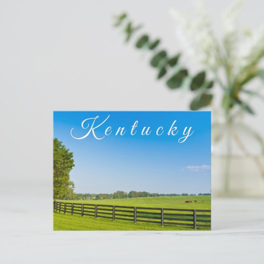 Briefkaart van Kentucky. Plattelandschap. (Staand voorkant)